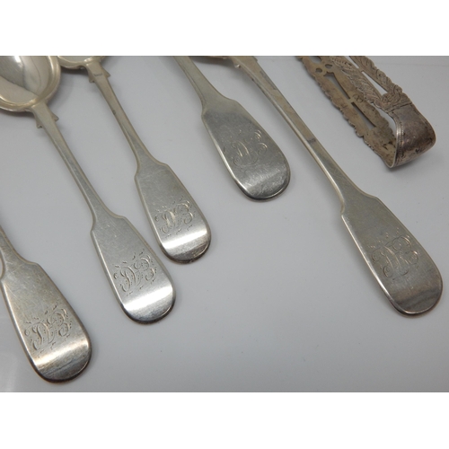 329 - A Quantity of Georgian & Victorian Silver Flatware: Various Dates & Makers: Weight 262g
