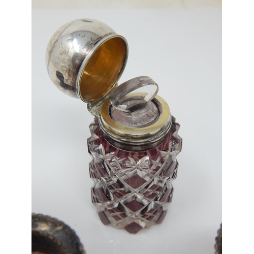 330 - A Quantity of Silver Including a Chick Pin Cushion, Candlesticks, Articulated Fish Pendant etc toget... 