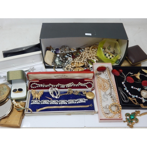 331 - A Large Quantity of Costume Jewellery: Sorting will reward