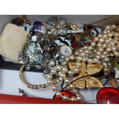 331 - A Large Quantity of Costume Jewellery: Sorting will reward