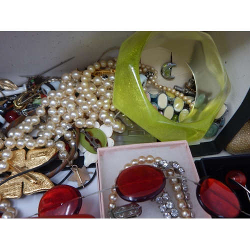 331 - A Large Quantity of Costume Jewellery: Sorting will reward