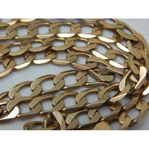 56 - 9ct Gold Curb Link Chain: Length 52cm: Weight 28.39g