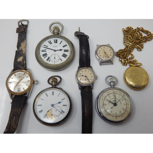 72 - A Group of Watches Including a Fortis Stratoliner 20 Automatic Day/Date Divers Watch, working when c... 