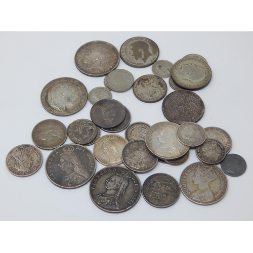 41 - A Quantity of QV Silver (925 standard) Coinage 130g together with later silver coinage.