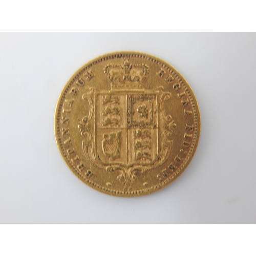 1 - QV Shield Back Gold Half Sovereign 1878