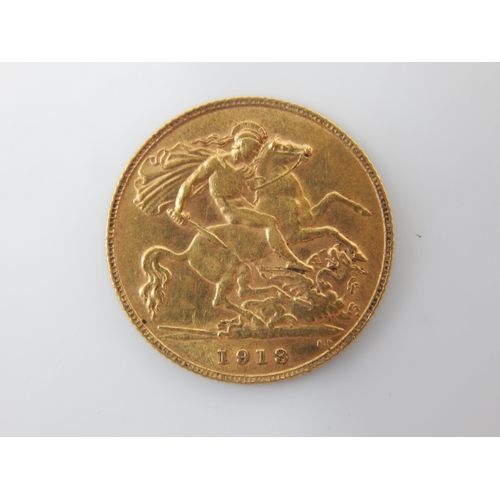 3 - KGV Gold Half Sovereign 1913