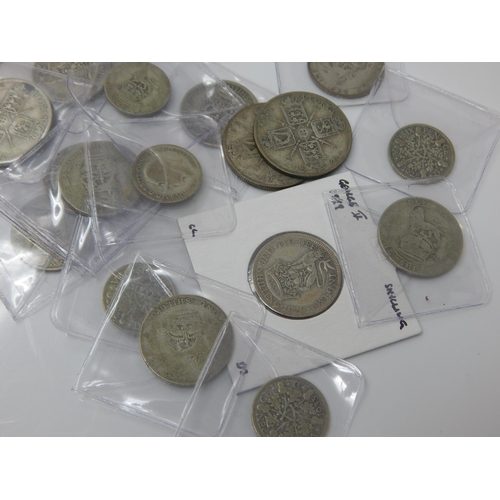 33 - A Quantity of Silver Florins, Shillings & Sixpences