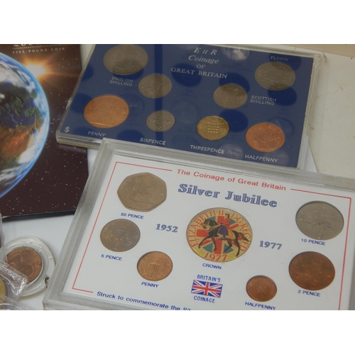 36 - A Large Quantity of Coins Including Millennium 2000 £5 coin, 1977 Silver Jubilee Set, Further Sets, ... 