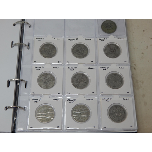 31 - An Album containing a Quantity of Silver Coinage & Further Coinage Including Florins, Shillings, Six... 