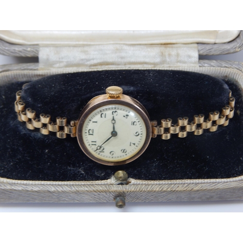 167 - ROLEX: Vintage 9ct Gold Ladies Rolex Wristwatch, the movement stamped Rolex, on 1/10th 12ct rolled g... 