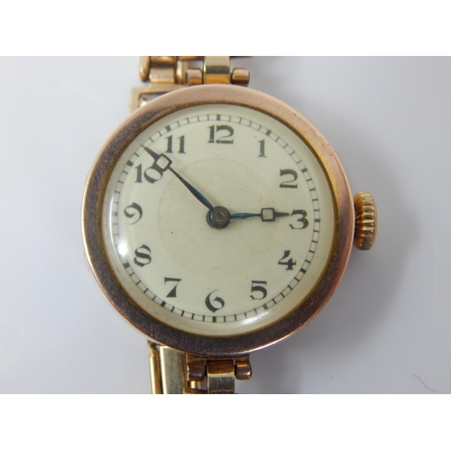 167 - ROLEX: Vintage 9ct Gold Ladies Rolex Wristwatch, the movement stamped Rolex, on 1/10th 12ct rolled g... 