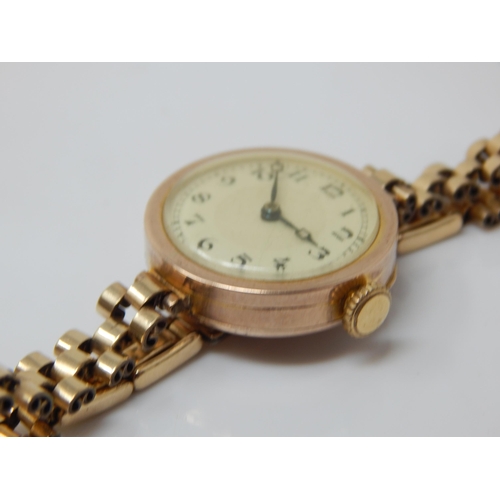 167 - ROLEX: Vintage 9ct Gold Ladies Rolex Wristwatch, the movement stamped Rolex, on 1/10th 12ct rolled g... 