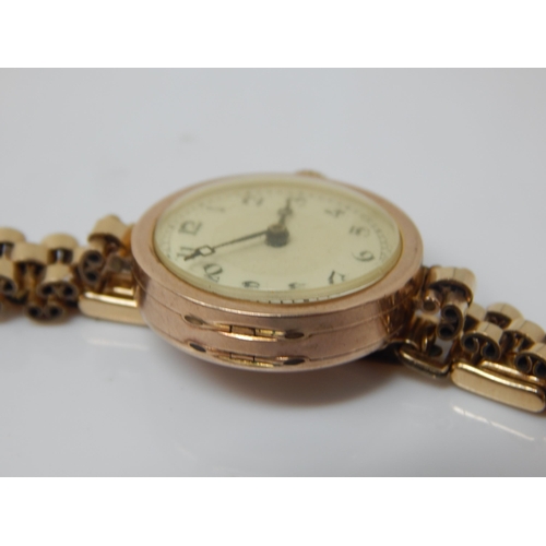 167 - ROLEX: Vintage 9ct Gold Ladies Rolex Wristwatch, the movement stamped Rolex, on 1/10th 12ct rolled g... 