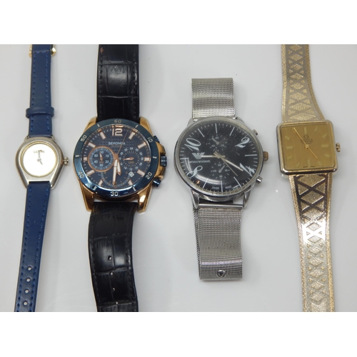 333 - Ladies Swiss Gucci Wristwatch together with three dress watches