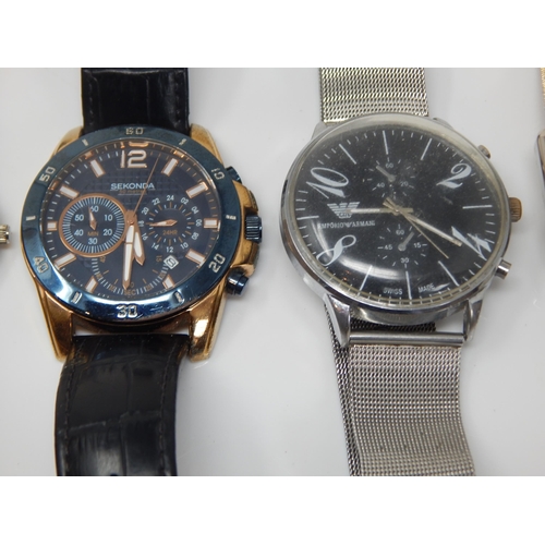 333 - Ladies Swiss Gucci Wristwatch together with three dress watches