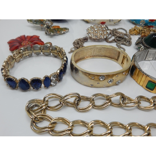 334 - A Large Quantity of Costume Jewellery: Sorting will reward