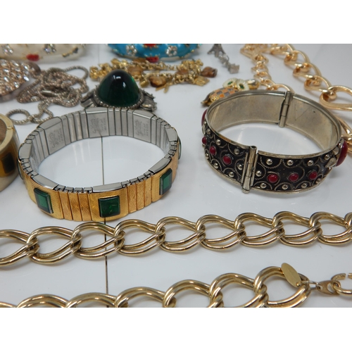 334 - A Large Quantity of Costume Jewellery: Sorting will reward