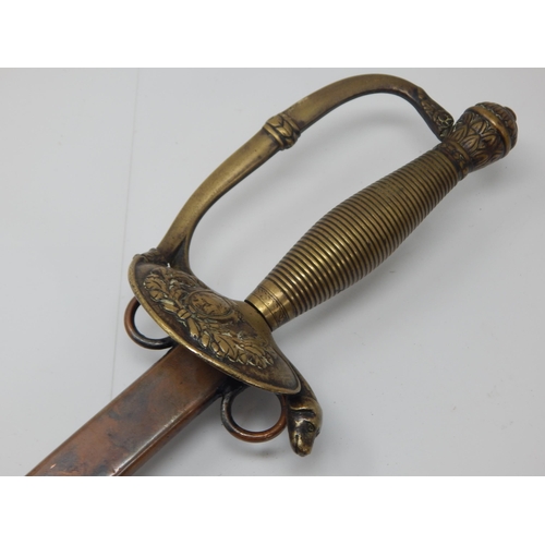 19th Century Spanish Sword in Copper Scabbard