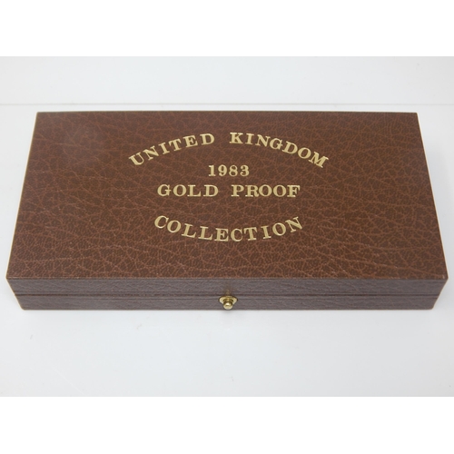 7 - Royal Mint U.K 1983 22ct Gold Proof Collection comprising Double Sovereign, Full Sovereign & Half So... 