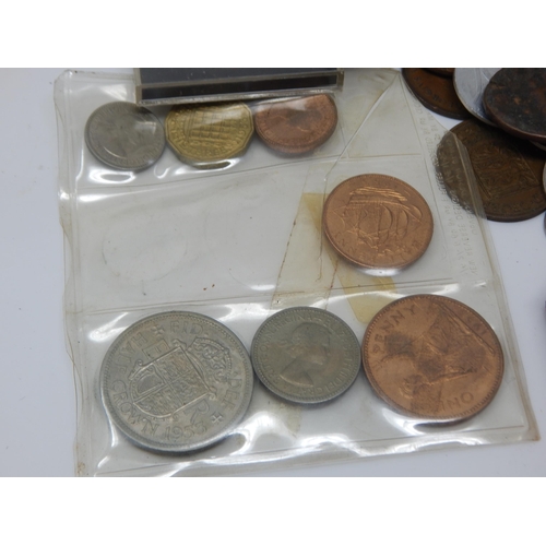 21 - A Quantity of Coins Including a part KEVII 1907 Maundy Set in original case, silver coinage etc & a ... 