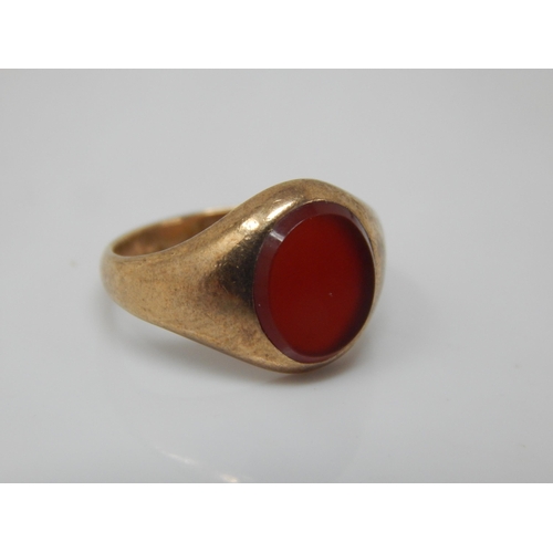 351 - 9ct Gold Signet Ring: Size D: Gross weight 3.12g