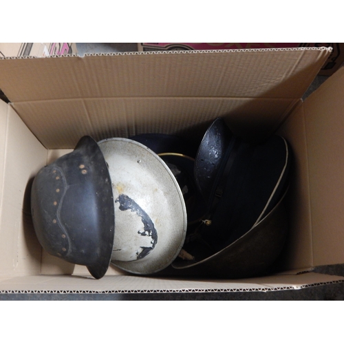 972 - Quantity of military helmets and hats