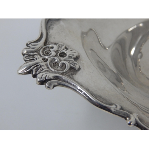 57 - Victorian Silver Navette Shaped Dish Hallmarked London 1891 by Barnard Brothers: 22cm Wide: Weight 1... 