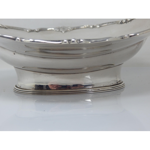 57 - Victorian Silver Navette Shaped Dish Hallmarked London 1891 by Barnard Brothers: 22cm Wide: Weight 1... 