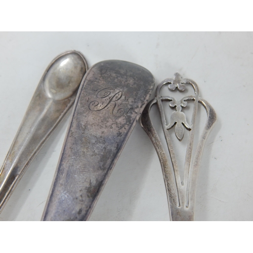 75 - Hallmarked Silver Including a 18th Century Ladle, Tea Strainer, Sifter Spoon & replica Roman Spoon: ... 