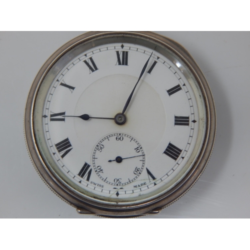 78 - Gentleman's Silver Top Wind Open Face Pocket Watch Hallmarked Birmingham 1925 by Dennison: Working w... 