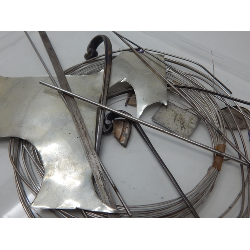 83 - A Quantity of Jewellers Silver Wire, Rods etc: Weight 246g