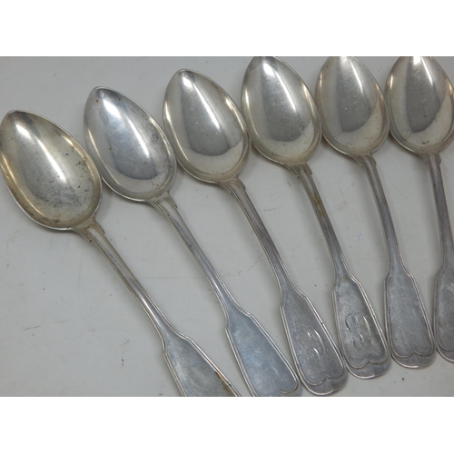 87 - A Set of Six 19th Century German 800 Standard Silver tablespoons by Gustav Haegermann, Hannover: Wei... 