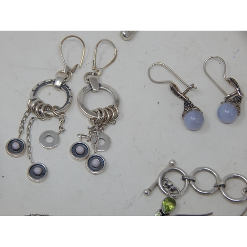 116 - A Quantity of Silver Jewellery Including Necklaces, Chains, Pendants etc: Weight 365g