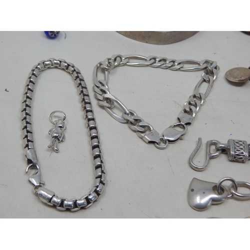 117 - A Quantity of Silver Jewellery Including Bangles, Bracelets etc: Weight 356g