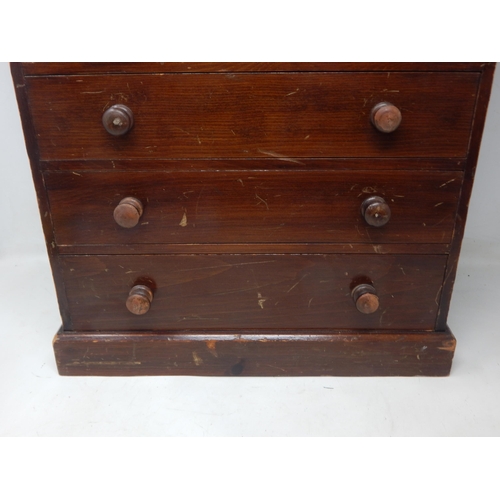 203 - Victorian Mahogany 6 Drawer Specimen Cabinet: Height 46cm