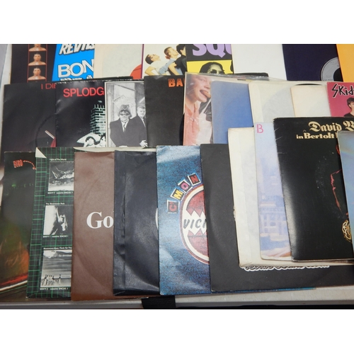 210 - RECORDS: A Collection of 1970's/80's Single Records, Many with Picture Sleeves Including: The Jam, X... 