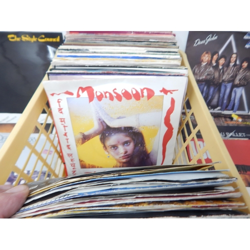 212 - RECORDS: A Collection of 1970's/80's Single Records, Many with Picture Sleeves Including Bad Manners... 