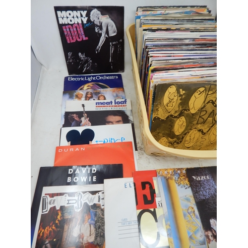 214 - RECORDS: A Collection of 1970's/80's Single Records, Many with Picture Sleeves Including: Billy Idol... 