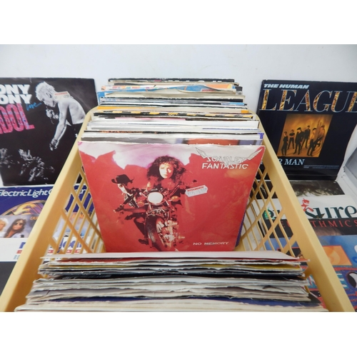 214 - RECORDS: A Collection of 1970's/80's Single Records, Many with Picture Sleeves Including: Billy Idol... 