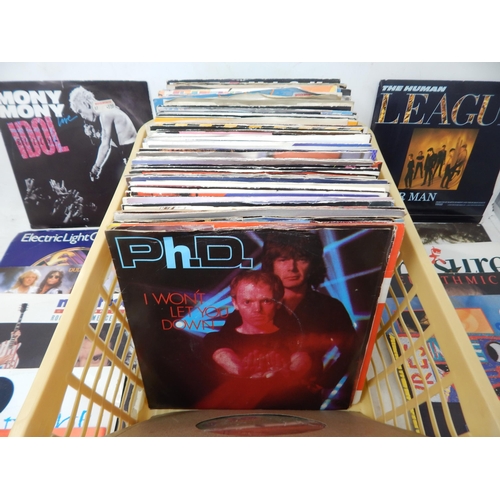 214 - RECORDS: A Collection of 1970's/80's Single Records, Many with Picture Sleeves Including: Billy Idol... 