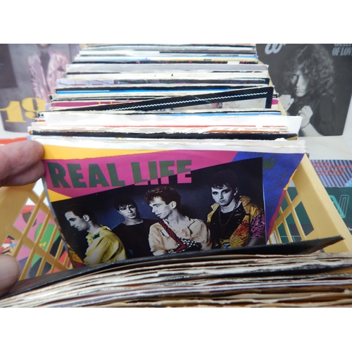 215 - RECORDS: A Collection of 1970's/80's Single Records, Many with Picture Sleeves Including: Prince, Me... 