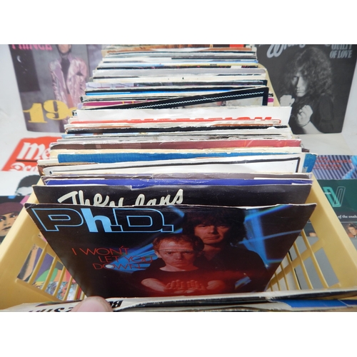 215 - RECORDS: A Collection of 1970's/80's Single Records, Many with Picture Sleeves Including: Prince, Me... 