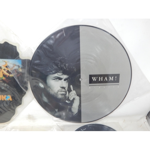 216 - RECORDS: A Quantity of 1980's Picture Discs Including: G.B.H, Toyah, Wham, Janet Jackson, Culture Cl... 