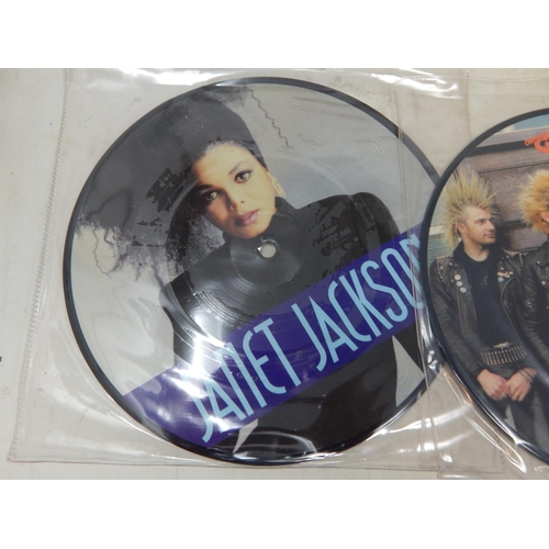 216 - RECORDS: A Quantity of 1980's Picture Discs Including: G.B.H, Toyah, Wham, Janet Jackson, Culture Cl... 