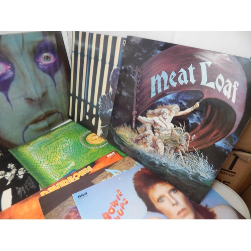 217 - RECORDS: A Quantity of Albums Including Alice Cooper (9), David Bowie (9), Whitesnake (3), Meatloaf.