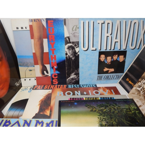 219 - RECORDS: A Quantity of Albums Including: Bon Jovi, Toyah, Eurythmics, Madonna, Billy Joel, The Beatl... 