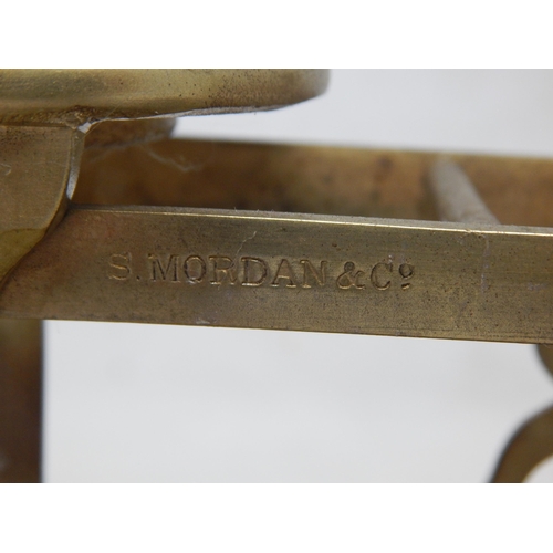 220 - A Set of Victorian Brass Postal Scales by Sampson Mordan & Co, London with Postage Rates Engraved to... 