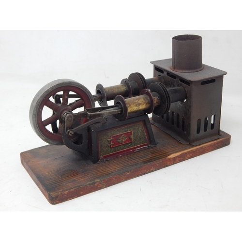 222 - German Made Working Model of The Stirling Heat Engine c.1920 by G.B.N of Bavaria together with a she... 