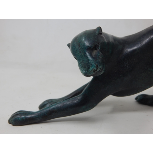 232 - Bronze Figure of a Jaguar: Signed 