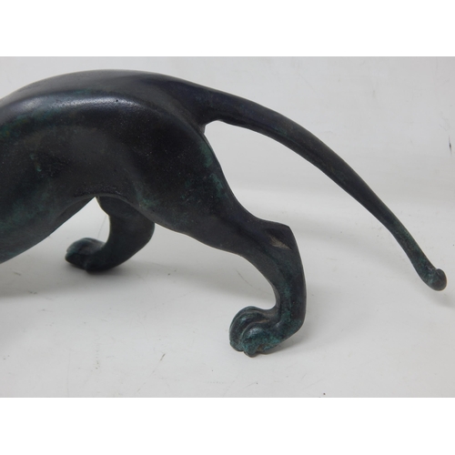 232 - Bronze Figure of a Jaguar: Signed 